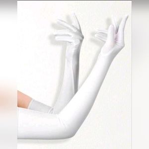 Satin White Gloves